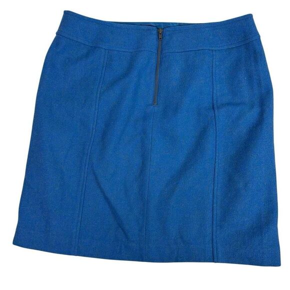 Talbots Cobalt Wool Blend skirt size 10 Petite with Pockets - Picture 2 of 8